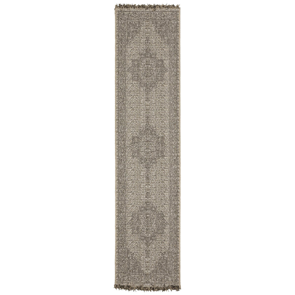Oriental Weavers Gillian Indoor/Outdoor Area Rug - Textured Global Design In Gray And Ivory, Perfect For High-traffic Areas Beige,Black Polypropylene G5094x055230st