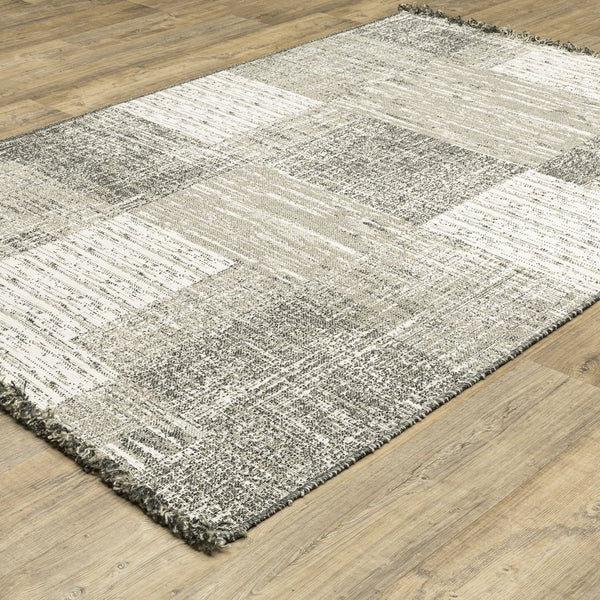 Oriental Weavers Gillian Indoor/Outdoor Area Rug - Stylish Global Design In Gray, Ivory, And Black For Your Home Beige,Black Polypropylene G081v1100152st