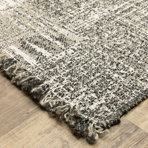Oriental Weavers Gillian Indoor/Outdoor Area Rug - Stylish Global Design In Gray, Ivory, And Black For Your Home Beige,Black Polypropylene G081v1100152st