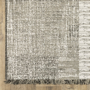 Oriental Weavers Gillian Indoor/Outdoor Area Rug - Stylish Global Design In Gray, Ivory, And Black For Your Home Beige,Black Polypropylene G081v1100152st