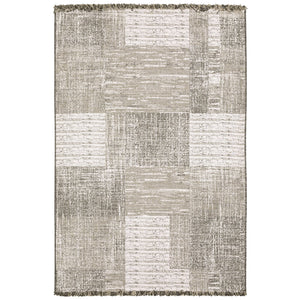 Oriental Weavers Gillian Indoor/Outdoor Area Rug - Stylish Global Design In Gray, Ivory, And Black For Your Home Beige,Black Polypropylene G081v1100152st