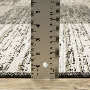 Oriental Weavers Gillian Indoor/Outdoor Area Rug - Stylish Global Design In Gray, Ivory, And Black For Your Home Beige,Black Polypropylene G081v1100152st