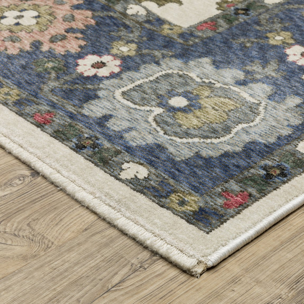 Oriental Weavers Hastings Indoor Area Rug - Stunning Global-inspired Design With Luxurious Texture For Any Room Blue,Ivory Polyester Hha01e300394st