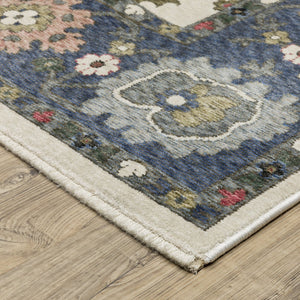 Oriental Weavers Hastings Indoor Area Rug - Stunning Global-inspired Design With Luxurious Texture For Any Room Blue,Ivory Polyester Hha01e300394st