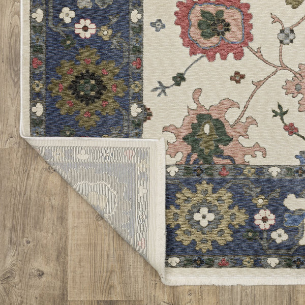 Oriental Weavers Hastings Indoor Area Rug - Stunning Global-inspired Design With Luxurious Texture For Any Room Blue,Ivory Polyester Hha01e300394st