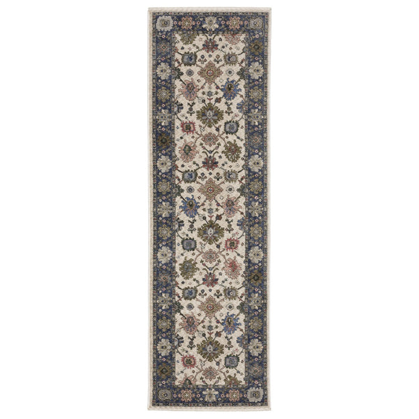 Oriental Weavers Hastings Indoor Area Rug - Stunning Global-inspired Design With Luxurious Texture For Any Room Blue,Ivory Polyester Hha01e068235st