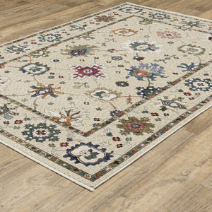 Oriental Weavers Hastings Indoor Area Rug - Stunning Global-inspired Design, Dense Texture, Elevate Your Home Décor Ivory,Multi Polyester Hha01w160235st