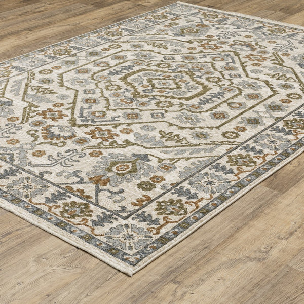 Oriental Weavers Hastings Indoor Area Rug – Luxuriously Textured, Globally Inspired Design For Elegant Home Décor Ivory,Rust Polyester Hha02i300394st