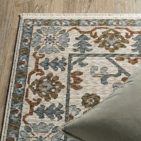 Oriental Weavers Hastings Indoor Area Rug – Luxuriously Textured, Globally Inspired Design For Elegant Home Décor Ivory,Rust Polyester Hha02i068235st