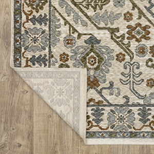 Oriental Weavers Hastings Indoor Area Rug – Luxuriously Textured, Globally Inspired Design For Elegant Home Décor Ivory,Rust Polyester Hha02i068235st