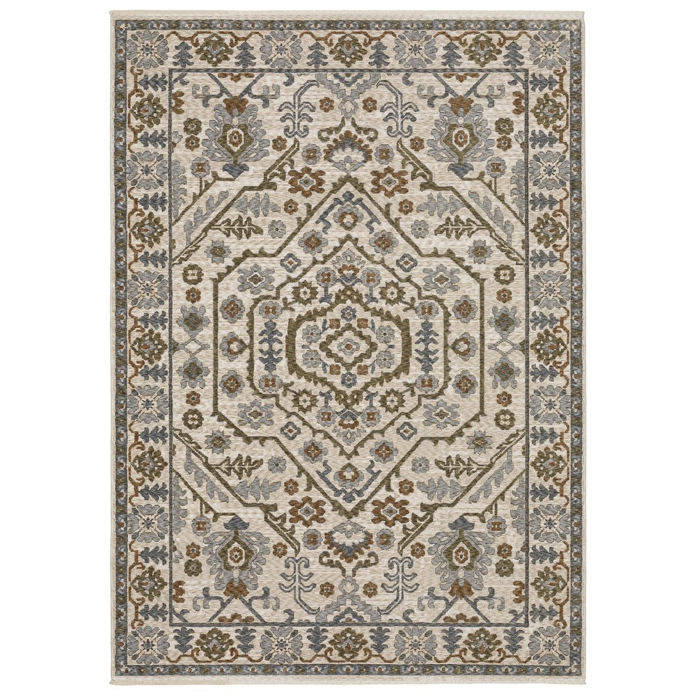 Oriental Weavers Hastings Indoor Area Rug – Luxuriously Textured, Globally Inspired Design For Elegant Home Décor Ivory,Rust Polyester Hha02i300394st