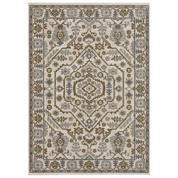 Oriental Weavers Hastings Indoor Area Rug – Luxuriously Textured, Globally Inspired Design For Elegant Home Décor Ivory,Rust Polyester Hha02i300394st