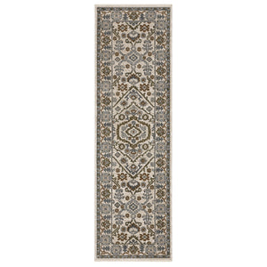 Oriental Weavers Hastings Indoor Area Rug – Luxuriously Textured, Globally Inspired Design For Elegant Home Décor Ivory,Rust Polyester Hha02i068235st
