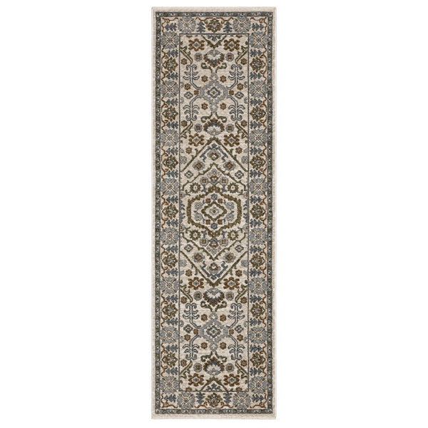 Oriental Weavers Hastings Indoor Area Rug – Luxuriously Textured, Globally Inspired Design For Elegant Home Décor Ivory,Rust Polyester Hha02i068235st