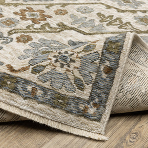 Oriental Weavers Hastings Indoor Area Rug – Luxuriously Textured, Globally Inspired Design For Elegant Home Décor Ivory,Rust Polyester Hha02i068235st