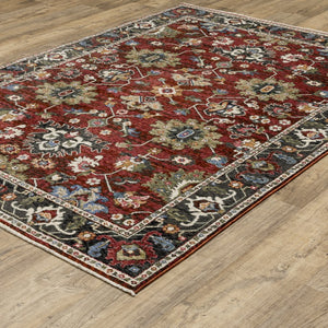 Oriental Weavers Hastings Area Rug - Globally Inspired Traditional Design With Vibrant Colors And Luxurious Texture Red,Multi Polyester Hha03v116168st