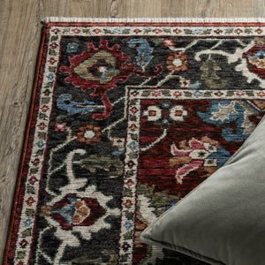 Oriental Weavers Hastings Area Rug - Globally Inspired Traditional Design With Vibrant Colors And Luxurious Texture Red,Multi Polyester Hha03v068235st