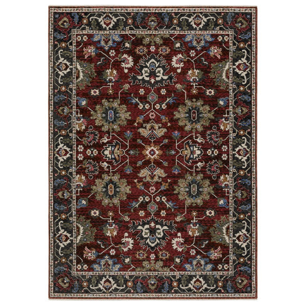Oriental Weavers Hastings Area Rug - Globally Inspired Traditional Design With Vibrant Colors And Luxurious Texture Red,Multi Polyester Hha03v116168st