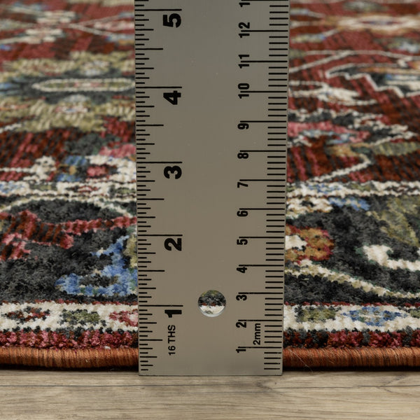Oriental Weavers Hastings Area Rug - Globally Inspired Traditional Design With Vibrant Colors And Luxurious Texture Red,Multi Polyester Hha03v068235st