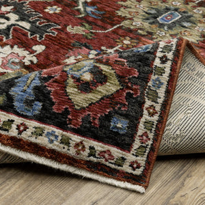 Oriental Weavers Hastings Area Rug - Globally Inspired Traditional Design With Vibrant Colors And Luxurious Texture Red,Multi Polyester Hha03v068235st
