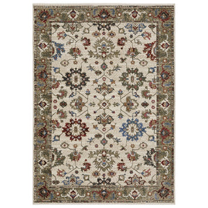 Oriental Weavers Hastings Indoor Area Rug - Globally Inspired Traditional Design With Stunning Jewel Tones And Texture Ivory,Green Polyester Hha03w300394st