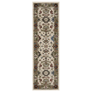 Oriental Weavers Hastings Indoor Area Rug - Globally Inspired Traditional Design With Stunning Jewel Tones And Texture Ivory,Green Polyester Hha03w068235st