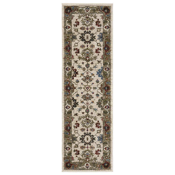 Oriental Weavers Hastings Indoor Area Rug - Globally Inspired Traditional Design With Stunning Jewel Tones And Texture Ivory,Green Polyester Hha03w068235st