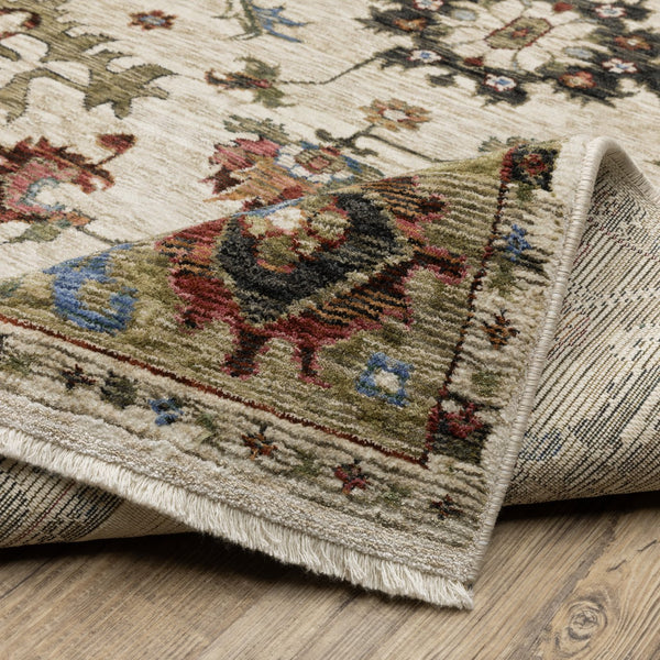 Oriental Weavers Hastings Indoor Area Rug - Globally Inspired Traditional Design With Stunning Jewel Tones And Texture Ivory,Green Polyester Hha03w300394st