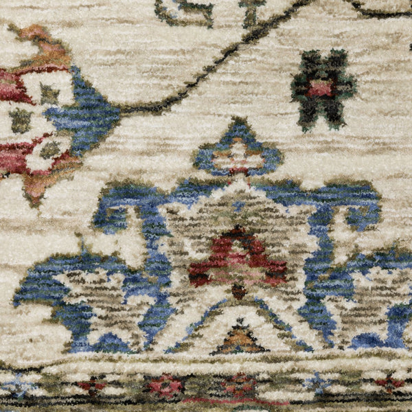 Oriental Weavers Hastings Indoor Area Rug - Globally Inspired Traditional Design With Stunning Jewel Tones And Texture Ivory,Green Polyester Hha03w300394st