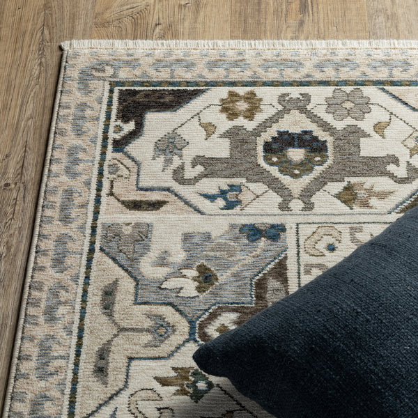 Oriental Weavers Hastings Stunning Indoor Area Rug - Globally Inspired Design With Dense Texture And Rich Colors Ivory,Blue Polyester Hha04u300394st