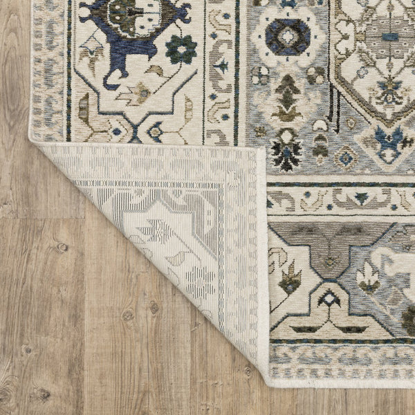 Oriental Weavers Hastings Stunning Indoor Area Rug - Globally Inspired Design With Dense Texture And Rich Colors Ivory,Blue Polyester Hha04u300394st