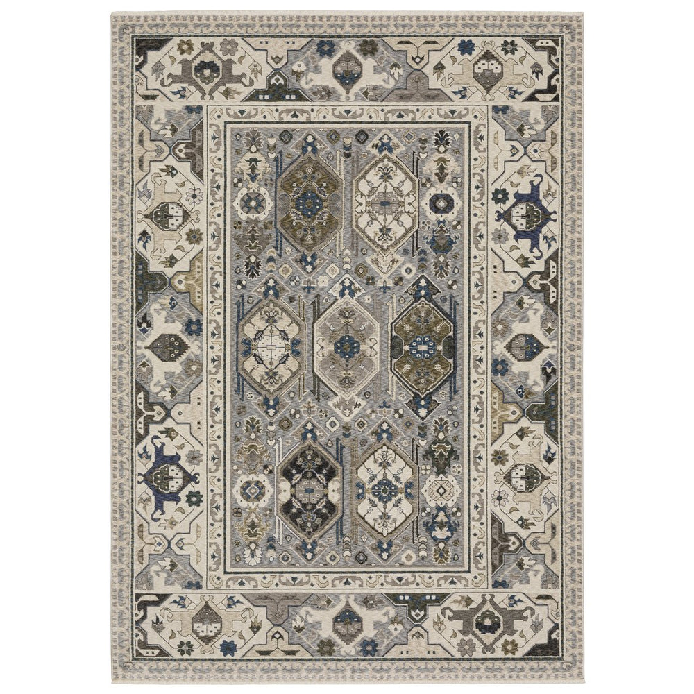 Oriental Weavers Hastings Stunning Indoor Area Rug - Globally Inspired Design With Dense Texture And Rich Colors Ivory,Blue Polyester Hha04u300394st