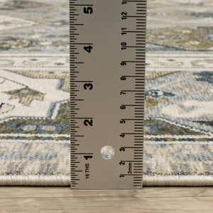 Oriental Weavers Hastings Stunning Indoor Area Rug - Globally Inspired Design With Dense Texture And Rich Colors Ivory,Blue Polyester Hha04u300394st