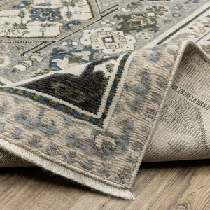 Oriental Weavers Hastings Stunning Indoor Area Rug - Globally Inspired Design With Dense Texture And Rich Colors Ivory,Blue Polyester Hha04u300394st