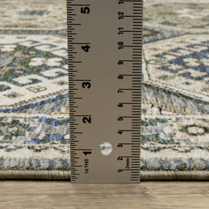 Oriental Weavers Hastings Indoor Area Rug - Stunning Globally Inspired Design With Luxurious Texture And Colorful Appeal Ivory,Blue Polyester Hha05h116168st