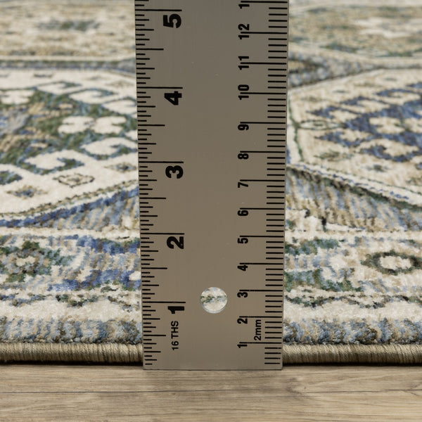 Oriental Weavers Hastings Indoor Area Rug - Stunning Globally Inspired Design With Luxurious Texture And Colorful Appeal Ivory,Blue Polyester Hha05h116168st