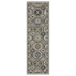 Oriental Weavers Hastings Indoor Area Rug - Stunning Globally Inspired Design With Luxurious Texture And Colorful Appeal Ivory,Blue Polyester Hha05h068235st