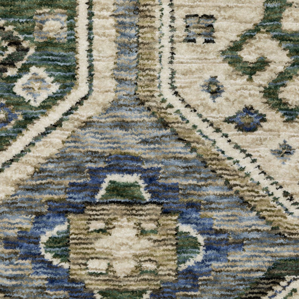 Oriental Weavers Hastings Indoor Area Rug - Stunning Globally Inspired Design With Luxurious Texture And Colorful Appeal Ivory,Blue Polyester Hha05h116168st
