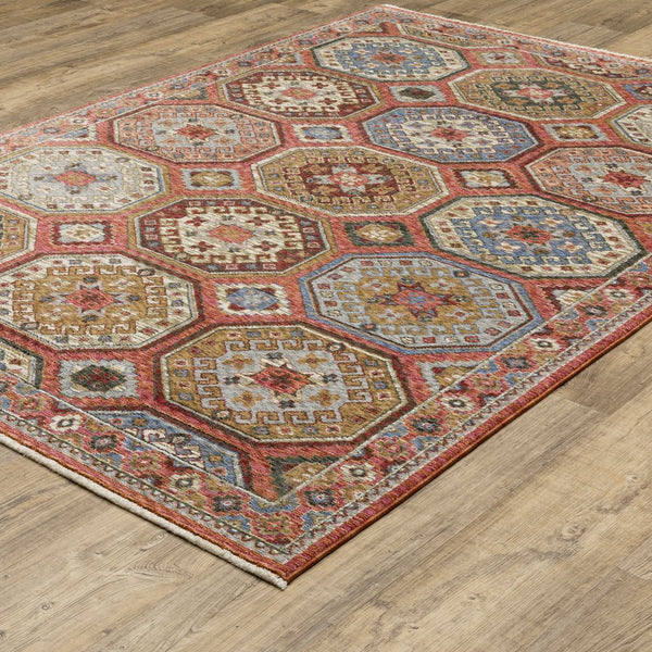 Oriental Weavers Hastings Stunning Traditional Area Rug - Luxurious Textures In Jewel Tones For Elegant Home Decor Pink,Red Polyester Hha05r116168st