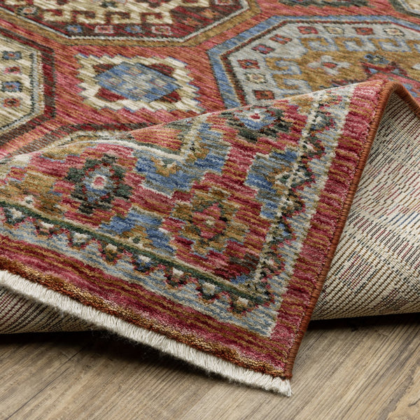 Oriental Weavers Hastings Stunning Traditional Area Rug - Luxurious Textures In Jewel Tones For Elegant Home Decor Pink,Red Polyester Hha05r116168st