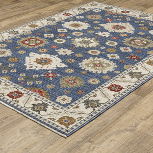 Oriental Weavers Hastings Indoor Area Rug - Luxurious Global Designs With Rich Textures And Jewel Tones For Elegance Blue,Ivory Polyester Hha06z116168st