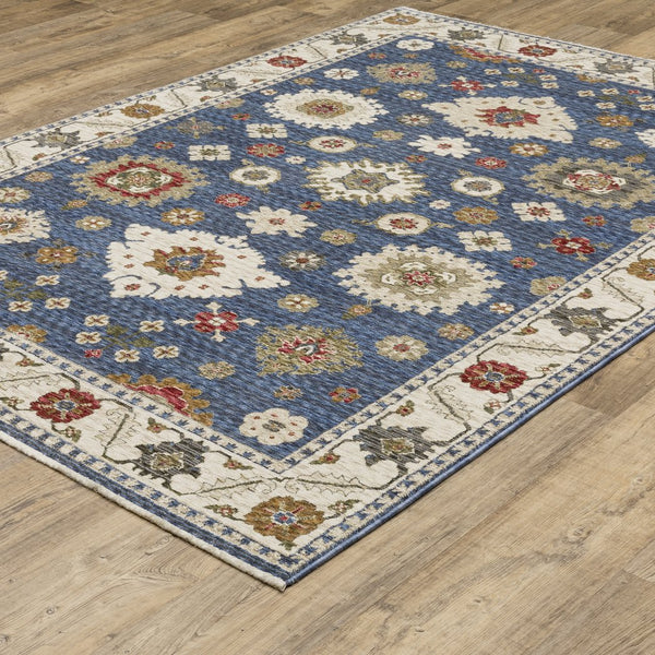 Oriental Weavers Hastings Indoor Area Rug - Luxurious Global Designs With Rich Textures And Jewel Tones For Elegance Blue,Ivory Polyester Hha06z116168st