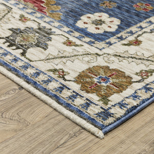 Oriental Weavers Hastings Indoor Area Rug - Luxurious Global Designs With Rich Textures And Jewel Tones For Elegance Blue,Ivory Polyester Hha06z116168st