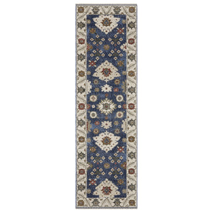 Oriental Weavers Hastings Indoor Area Rug - Luxurious Global Designs With Rich Textures And Jewel Tones For Elegance Blue,Ivory Polyester Hha06z068235st