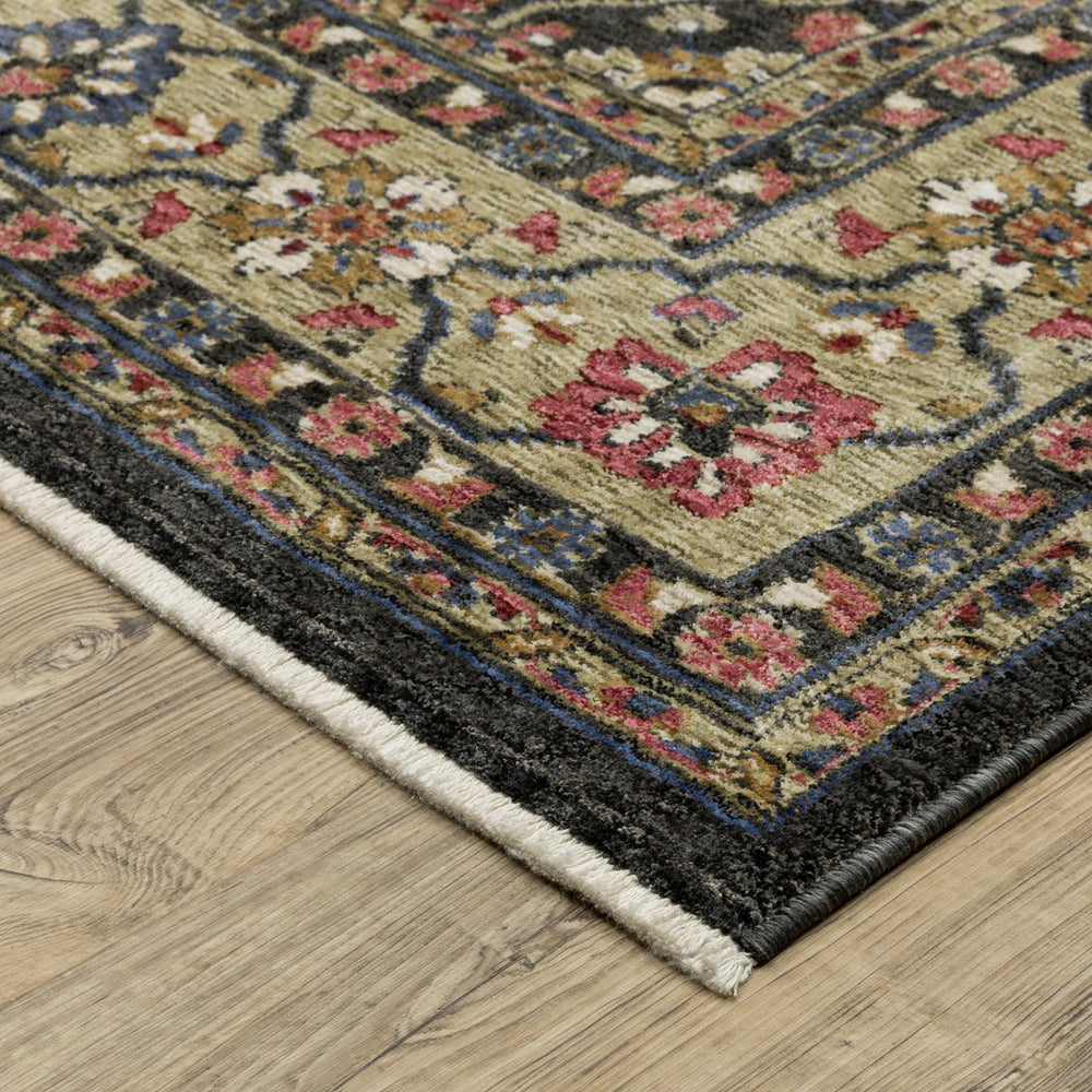 Oriental Weavers Hastings Indoor Area Rug – Stunning Globally Inspired Design With Vibrant Colors For Any Room Charcoal,Pink Polyester Hha07d068235st