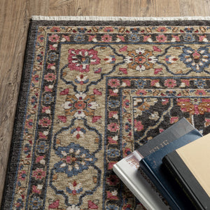 Oriental Weavers Hastings Indoor Area Rug – Stunning Globally Inspired Design With Vibrant Colors For Any Room Charcoal,Pink Polyester Hha07d300394st