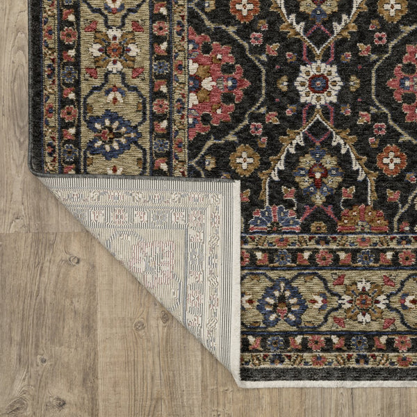 Oriental Weavers Hastings Indoor Area Rug – Stunning Globally Inspired Design With Vibrant Colors For Any Room Charcoal,Pink Polyester Hha07d300394st