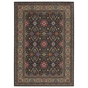 Oriental Weavers Hastings Indoor Area Rug – Stunning Globally Inspired Design With Vibrant Colors For Any Room Charcoal,Pink Polyester Hha07d300394st