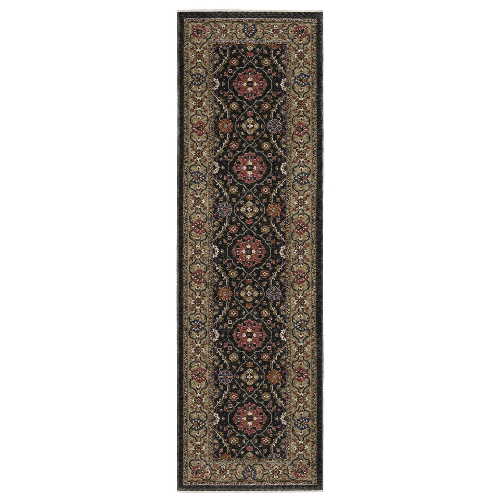 Oriental Weavers Hastings Indoor Area Rug – Stunning Globally Inspired Design With Vibrant Colors For Any Room Charcoal,Pink Polyester Hha07d068235st