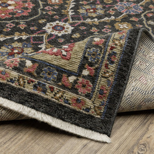 Oriental Weavers Hastings Indoor Area Rug – Stunning Globally Inspired Design With Vibrant Colors For Any Room Charcoal,Pink Polyester Hha07d300394st